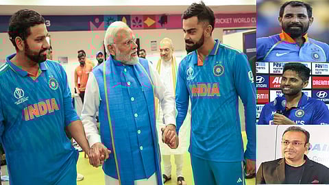 மோடியுடன் இந்திய வீரர்கள்