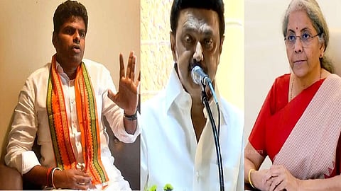 அண்ணாமலை - மு.க.ஸ்டாலின் - நிர்மலா சீதாராமன்