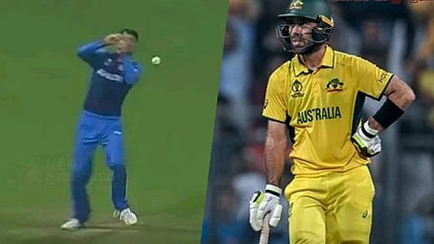 Mujeeb Catch missing moment and Glenn maxwell