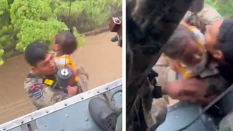 குழந்தை மீட்கப்பட்ட நெகிழ்ச்சி வீடியோ!