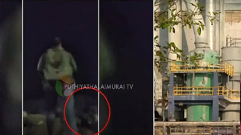 எண்ணூர் பகுதியில் பாதிக்கப்பட்ட இடம்