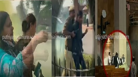 நாடாளுமன்ற வளாகத்தில் அத்துமீறியவர்கள்