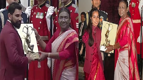 அர்ஜூனா விருது வழங்கப்பட்ட போது