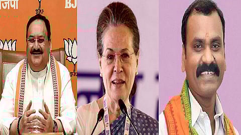 ஜே.பி.நட்டா, சோனியா, எல்.முருகன்