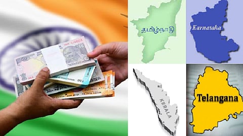 நிதிப் பகிர்வு, 4 மாநிலங்கள்