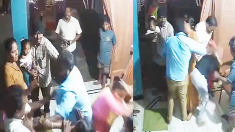 தந்தையை தாக்கிய மகன்