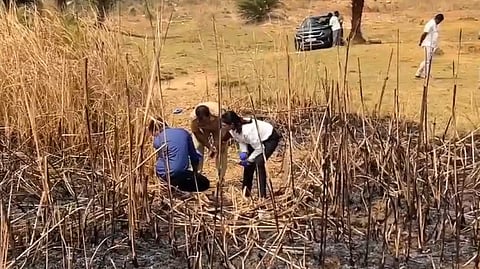 சோதனை செய்யும் அதிகாரிகள்