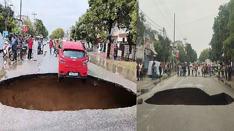 லக்னோ சாலை பள்ளம்