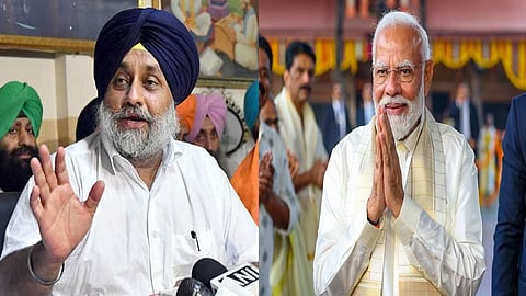 Parkash Singh Badal, pm modi