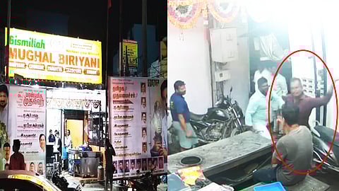 கடையின் ஊழியரை தாக்கிய திமுக நிர்வாகி