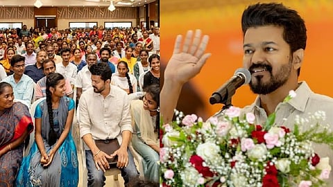 மாணவர்களுடன் விஜய்