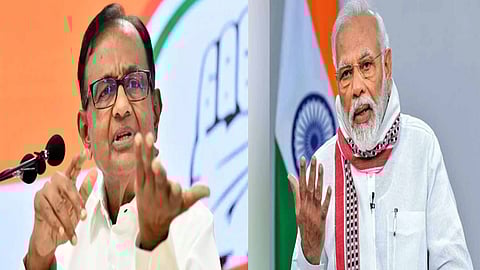 ப.சிதம்பரம் - பிரதமர் மோடி