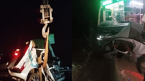 திருப்பூர் அரசுப் பேருந்து - கார் விபத்து