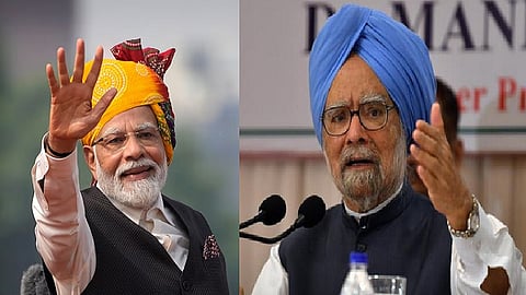 மோடி, மன்மோகன் சிங்