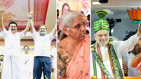 மு.க.ஸ்டாலின் - ராகுல் காந்தி - நிர்மலா சீதாராமன் - அமித்ஷா