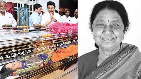 இந்திரகுமாரி மறைவு - முதல்வர் மரியாதை