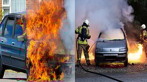 எரியும் கார்கள்