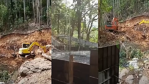 சிலந்தி ஆற்றின் குறுக்கே கட்டப்படும் தடுப்பணை