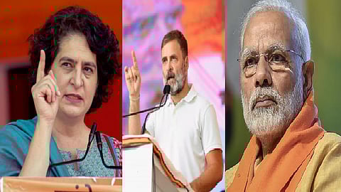 பிரியங்கா, ராகுல், மோடி