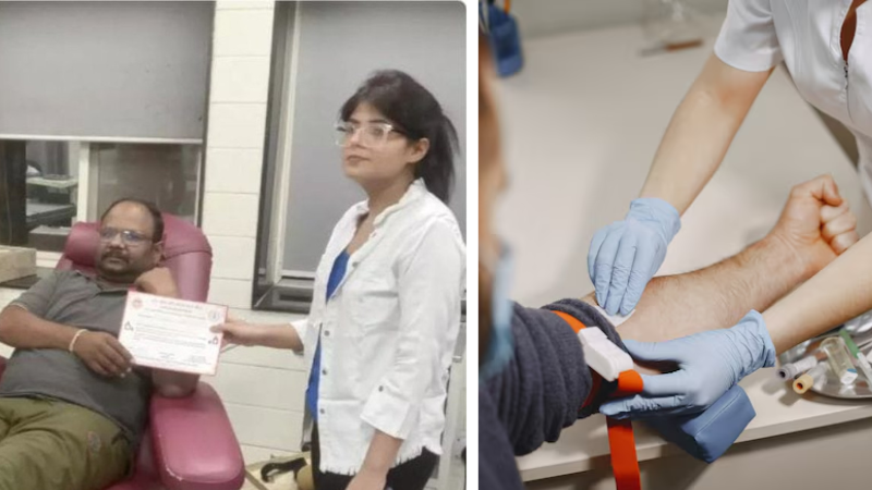 ரத்த தானம் செய்ய 400 கி.மீ பயணித்தவர்