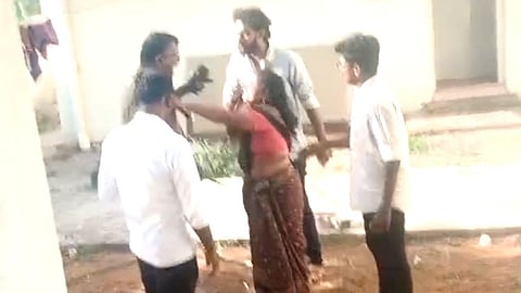 சிபிஎம் கட்சி அலுவலகத்தை அடித்து நொறுக்கிய பெண் வீட்டார்