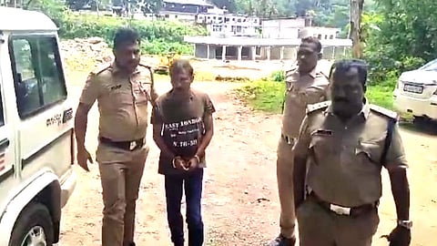 Accused with police