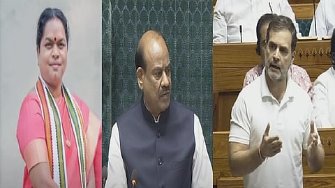 மயங்கி விழுந்த எம்பி, சபாநாயகர், ராகுல்காந்தி