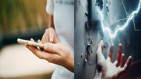 உத்தரப்பிரதேசம் - செல்ஃபோனை எடுத்ததற்காக கணவனுக்கு ஷாக் வைத்த மனைவி