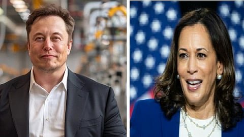 எலான் மஸ்க், கமலா ஹாரீஸ்