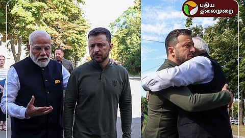 உக்ரைன் அதிபர் செலன்ஸ்கியுடன் பிரதமர் நரேந்திர மோடி
