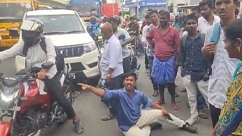 Student father protest