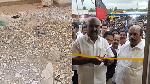 இடிந்து விழும் கட்டட மேற்பகுதி