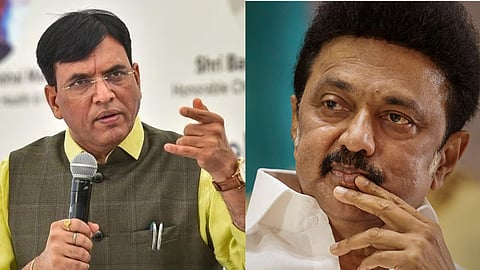 மத்திய அமைச்சர் மன்சுக் மாண்டவியா, முதலமைச்சர் முக ஸ்டாலின்