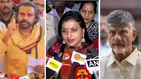 பவன் கல்யாண் - ரோஜா - சந்திரபாபு நாயுடு