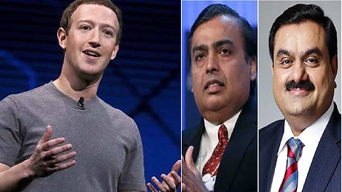 மார்க் ஜூக்கர்பர்க், அம்பானி, அதானி