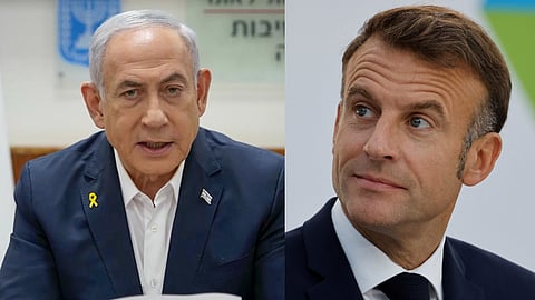இஸ்ரேல் பிரதமர் நெதன்யாகு, பிரான்ஸ் அதிபர் மேக்ரான்