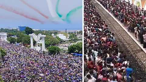 சென்னை விமான சாகச நிகழ்ச்சி - கூட்ட நெரிசல்