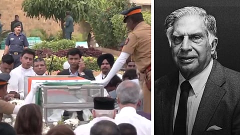 ரத்தன் டாடா உடலுக்கு தேசிய கொடி போர்த்தி மரியாதை