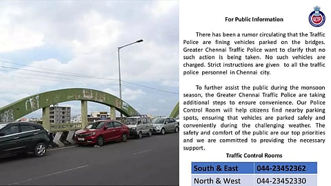 மேம்பாலங்களில் நிறுத்தி வைக்கப்பட்டுள்ள வாகனங்கள்