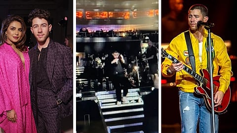 லேசர் பட்டதால் அரங்கிலிருந்து வெளியேறிய நிக் ஜோனஸ்