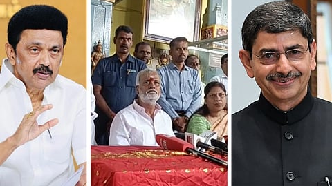 மு.க.ஸ்டாலின் - அமைச்சர் சேகர்பாபு - ஆர்.என்.ரவி