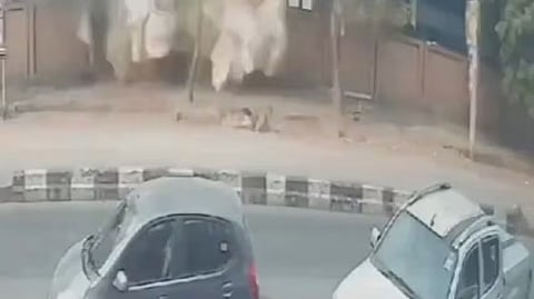 பள்ளி அருகே வெடித்த மர்மபொருள்