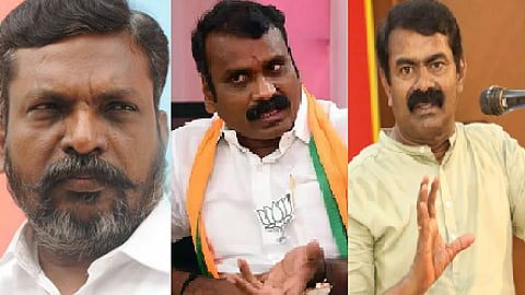 திருமா, எல்.முருகன், சீமான்