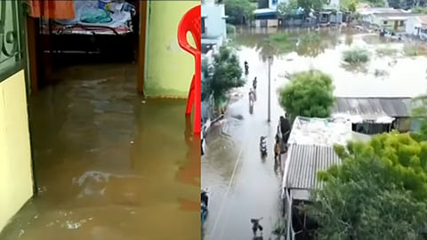 மதுரையில் பல இடங்களில் தேங்கிய மழைநீர்