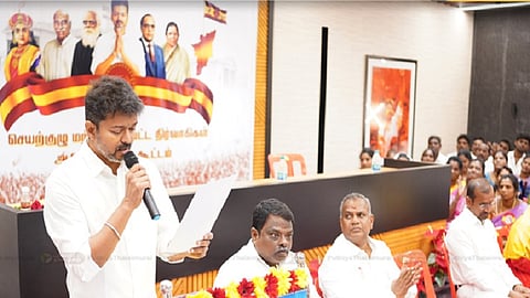 தவெக தலைவர் விஜய்