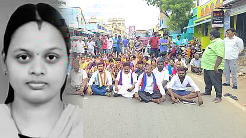 கர்ப்பிணி பெண் மரணம் உறவினர்கள் போராட்டம்