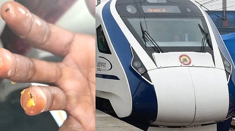 வந்தே பாரத் ரயிலில் வழங்கிய உணவில் வண்டு இருந்ததாக பயணிகள் புகார்