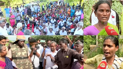 போராட்டம் நடத்தும் மக்கள்