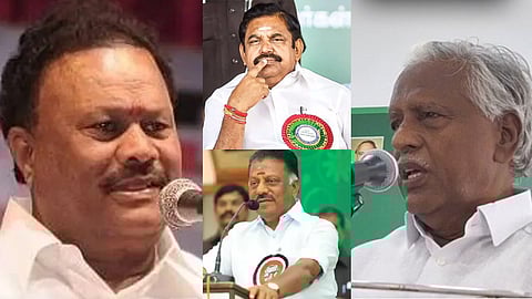 திண்டுக்கல் சீனிவாசன், எடப்பாடி பழனிசாமி, ஓபிஎஸ், கே.பி. முனுசாமி