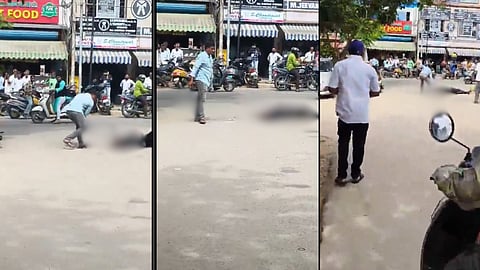 தாக்கப்படும் வழக்கறிஞர்